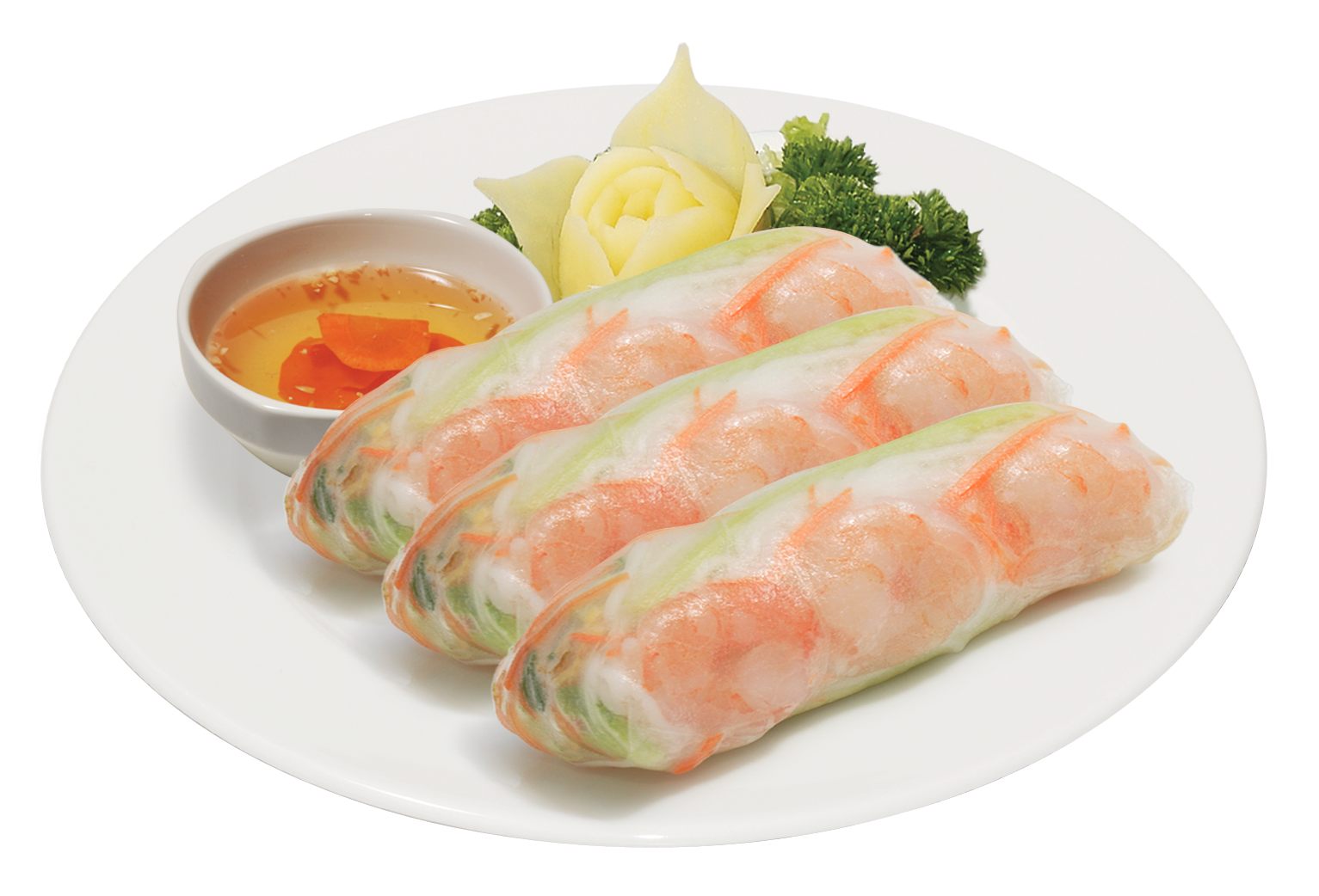 Letní závitky gỏi cuốn s krevetami a omáčkou